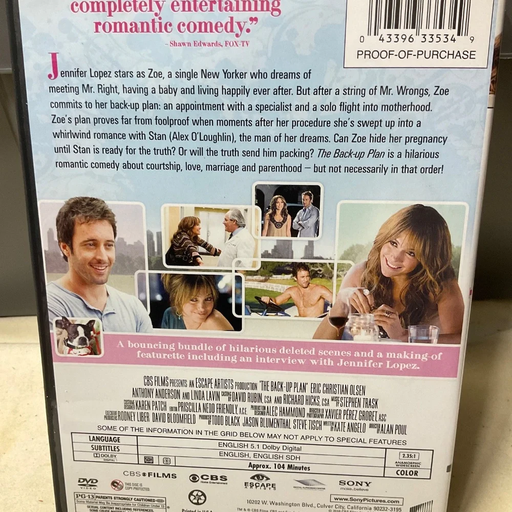DVD - The Backup Plan.  V126